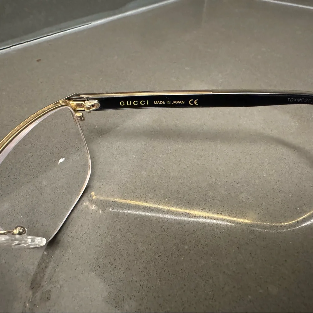 Gucci GG0383O Black/Gold/Green/Red Rectangle Eyeglasses Frames 58-17-145 Men’s